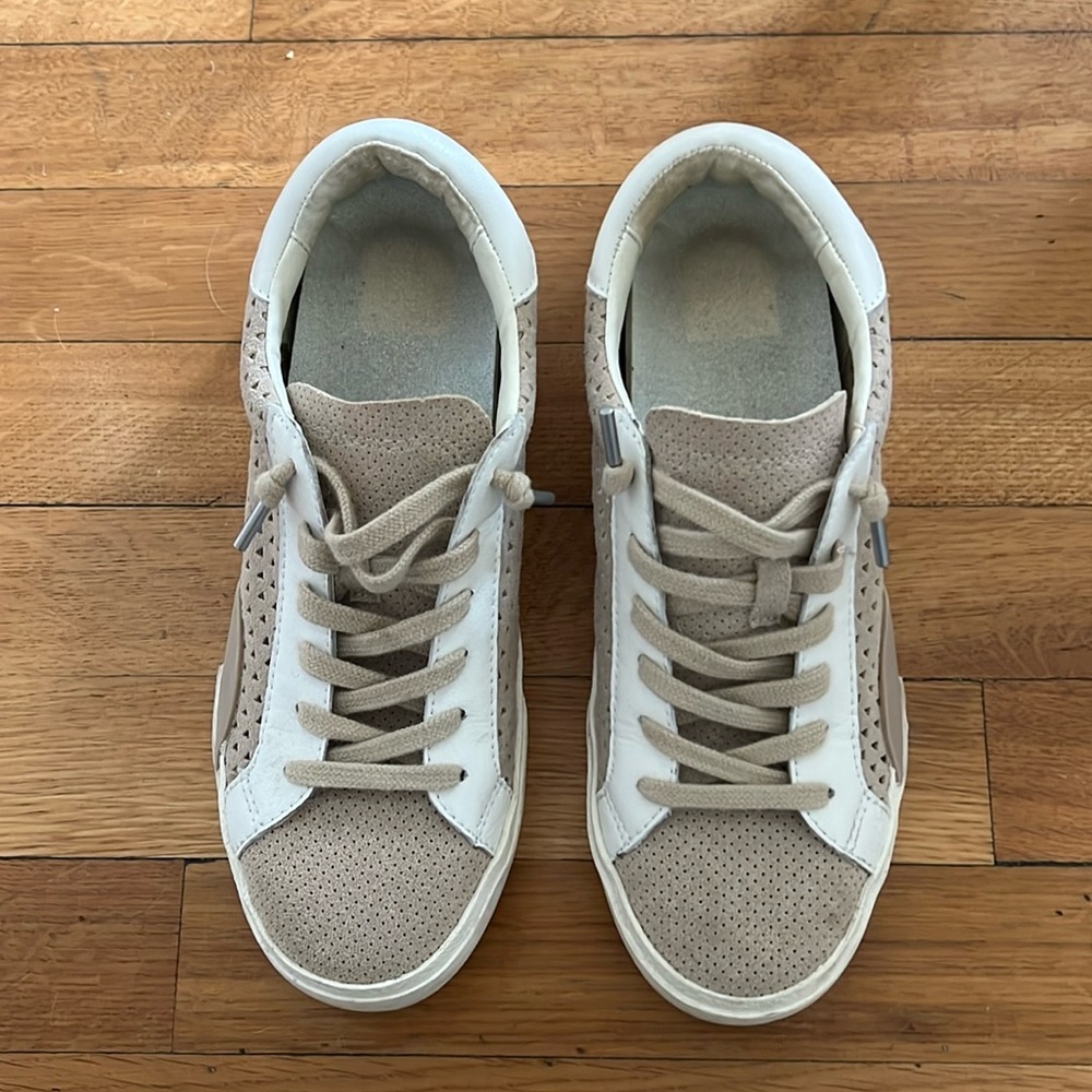 Dolce Vita Zina Perf 360 DUNE MULTI SUEDE Sneakers Womens Size 8